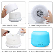 USB Remote Control Ultrasonic Air Aroma Humidifier 7 Color LED