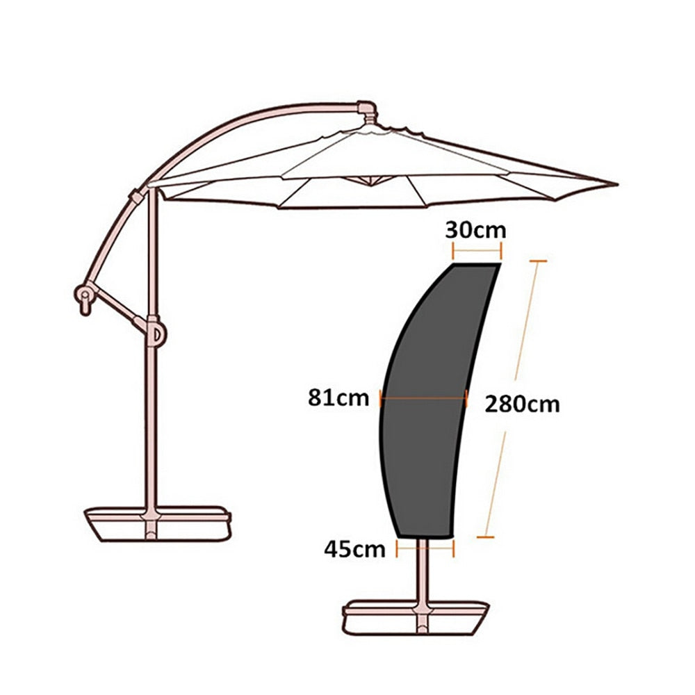 Waterproof Oxford Cloth Outdoor Umbrella Cover Garden Rain Shop kitchen home