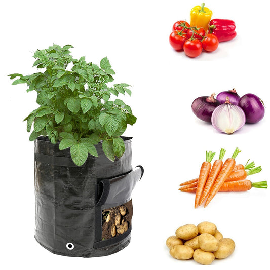 Black Potato Growing Bags With Handles UV Protection Reusable Shop kitchen home