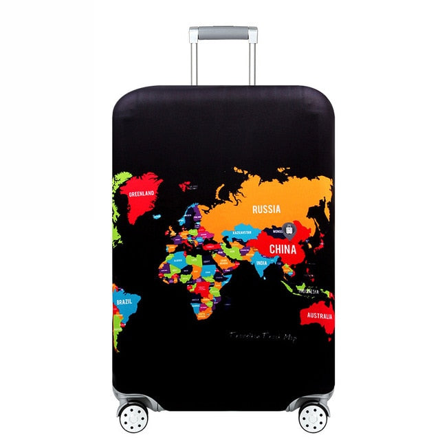 World Map Design Luggage Protective Cover Travel Suitcase Shop kitchen home