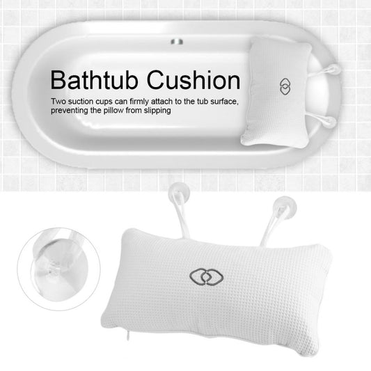 Soft Bathroom Pillow Neck Rest Relax Non-slip Bathtub Spa