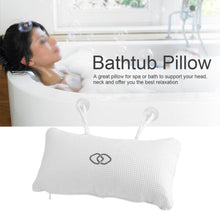 Soft Bathroom Pillow Neck Rest Relax Non-slip Bathtub Spa