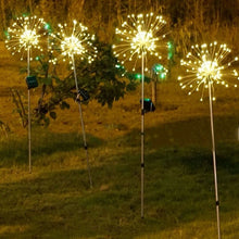 Solar Powered Outdoor Grass Globe Dandelion Fireworks Lamp